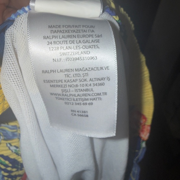 SOLD - Ralph Lauren Yellow Floral Athletic Swim Shorts - Picture 5 of 10